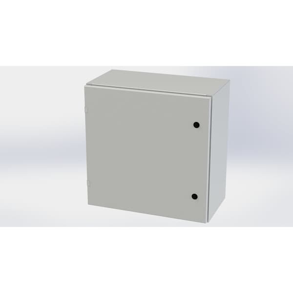 1/4 Turn Latch Electrical Enclosures, 24 in H, 12 in D, 24 in W, NEMA 3R, 4, 12, 13, Carbon Steel